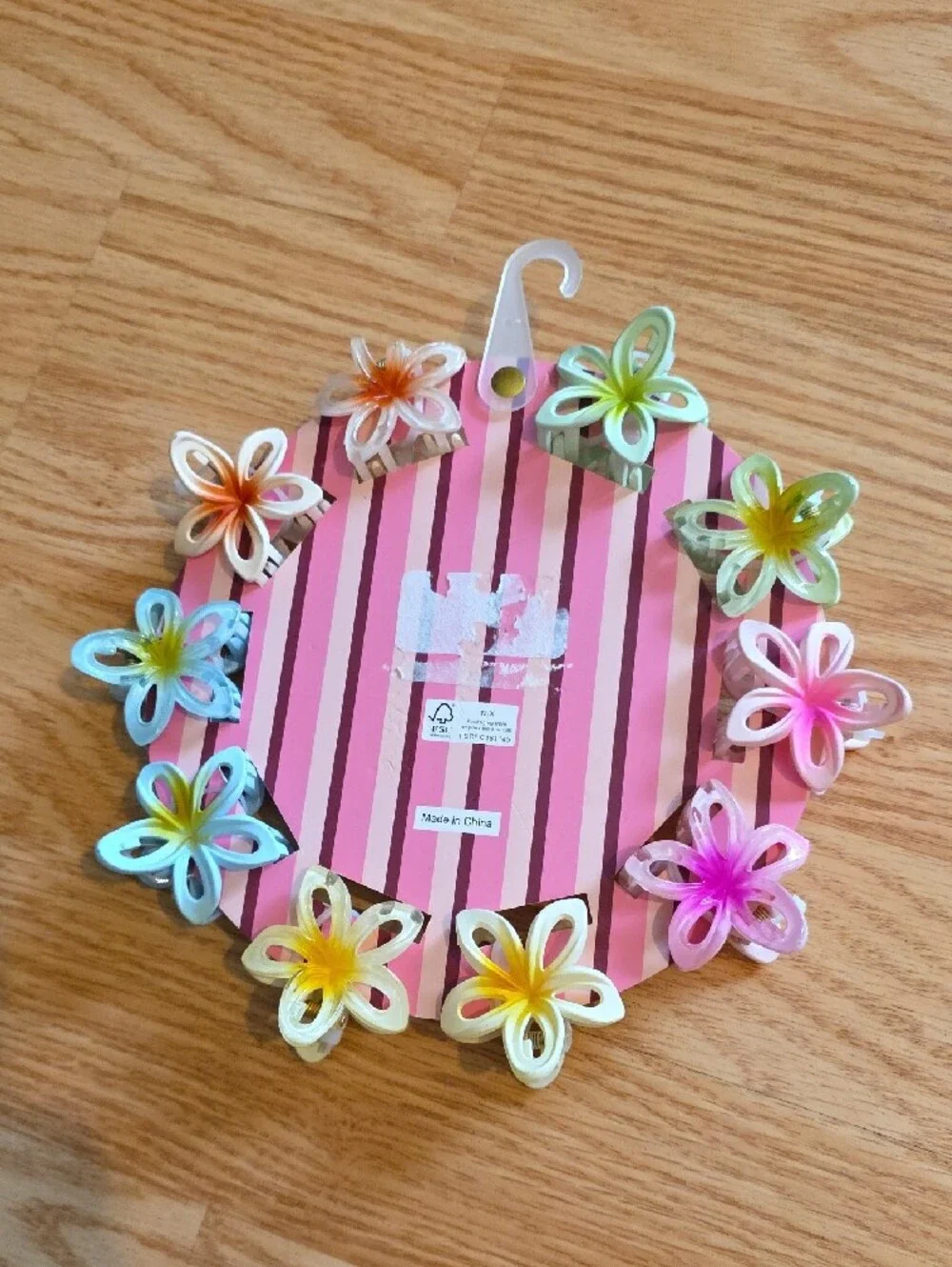 piper·k Pastel Flower Hair Clip Set – Multicolor Floral Clips for Kids